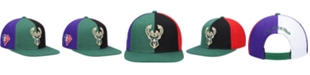 Mitchell & Ness Men's Green Milwaukee Bucks NBA 75th Anniversary What The? Snapback Hat